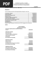 Covid Company Statement of Cash Flows