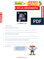 División de La Geografía para Sexto Grado de Primaria