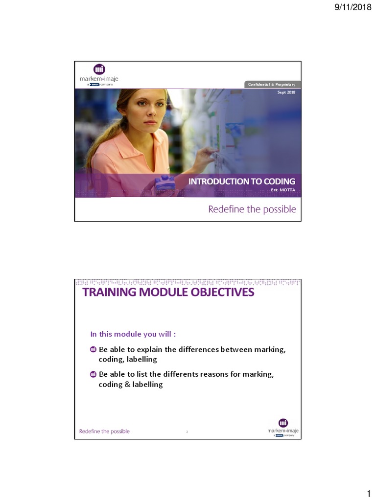 Introduction to Coding Objectives & Definitions | PDF | Packaging And ...