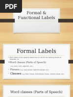 Formal & Functional Labels