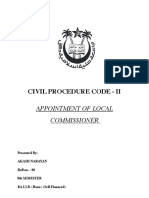 Civil Procedure Code - Ii: Appointment of Local Commissioner