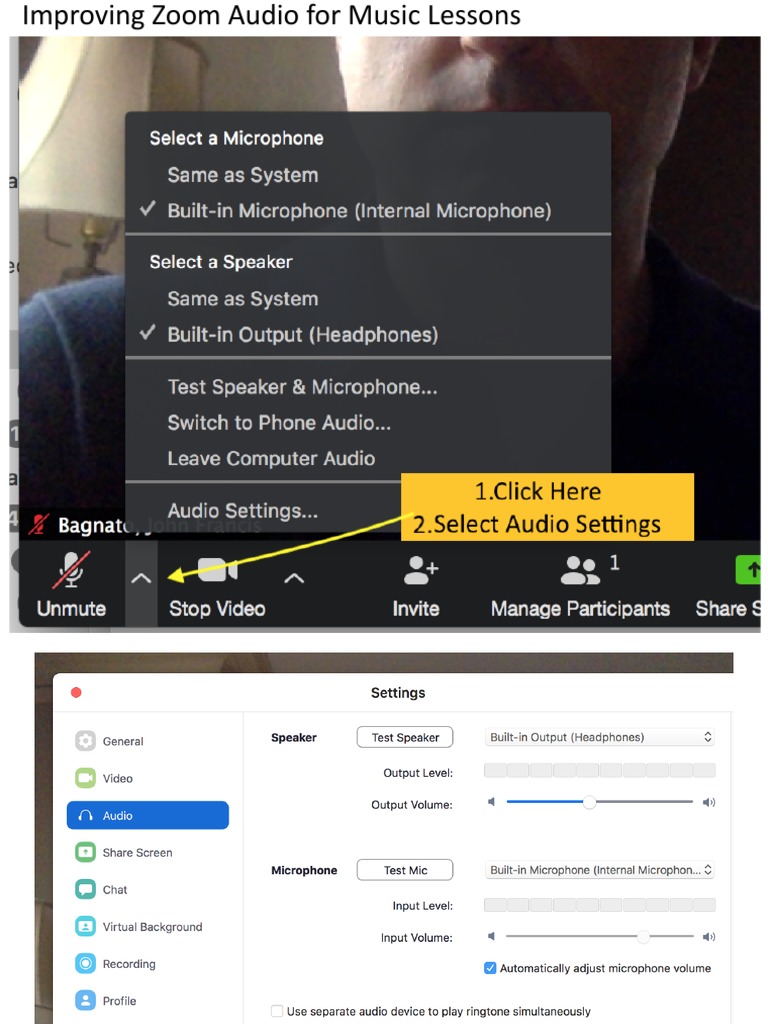 Zoom Audio For Lessons | PDF