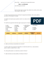 TEMA 4. MATERIALES. 4. - Nombra Tres Objetos Que Se Puedan Construir Con Cada Uno de Los Materiales de La Actividad Anterior PDF