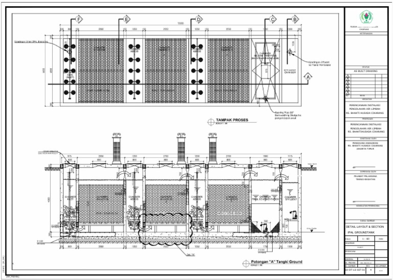 Detail Layout Instalasi IPAL RS Bhakti Husada | PDF