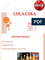 Coca Cola: Presented by - Group I Kamalkar. H - 113 Janaki - A - 117 N.TRIPURA - 151 G.V.KAVYA - 156