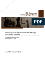 ADB Economics Working Paper Series - Technological Change, Skill Demand, and Wage Inequality in Indonesia