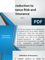 Unit 3 Introduction To Insurance Risk and Insurance