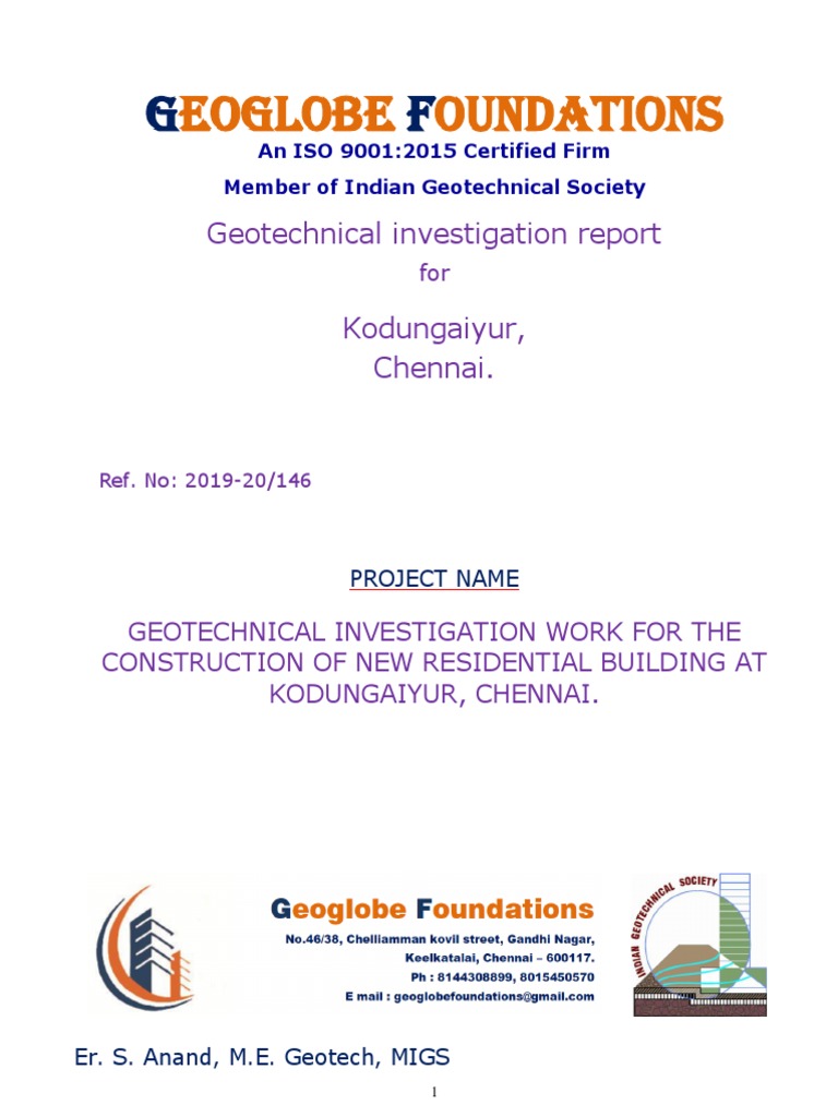 Soil Report 222 PDF | PDF | Deep Foundation | Geotechnical Engineering