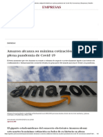 Amazon Alcanza Su Máxima Cotización Histórica en Plena Pandemia de Covid-19