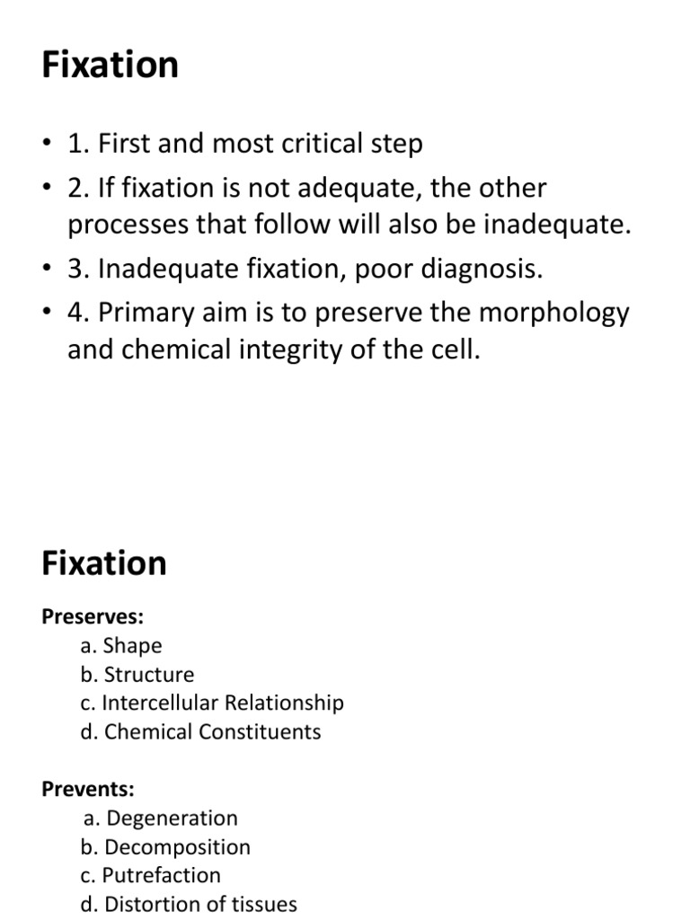 Fixatives Staining PDF PDF Fixation (Histology) Chemical Compounds