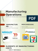 Manufacturing Operations Costs Explained