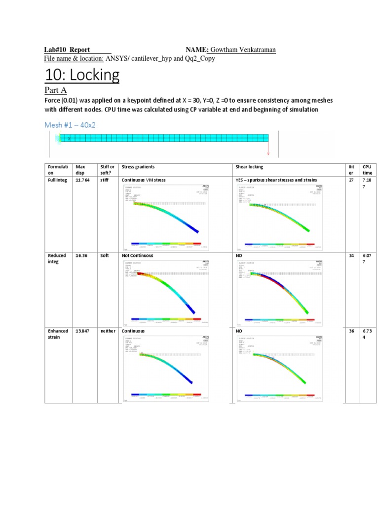 10: Locking: Part A | PDF | Stress (Mechanics) | Deformation (Mechanics)
