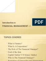 Financial Management - I: Introduction To