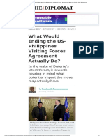 What Would Ending The US-Philippines Visiting Forces Agreement Actually Do - The Diplomat PDF