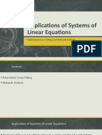 Applications of Systems of Linear Equations 1 (Polynomial Curve Fitting and General Network Analysis)
