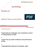 Business Email Writing Kavita Lal: Mahindra Satyam Learning World