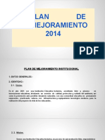 Plan de Mejoramiento 2014 - de Un Alumno