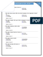 Zoology Scope and Origin of Life MCQS: Neurology Mycology Rhinology