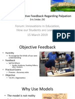 Providing Objective Feedback Regarding Palpation