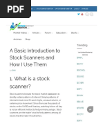 A Basic Introduction To Stock Scanners and How I Use Them