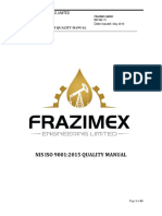 Frazimex Iso 9001 2015 Quality Manual PDF