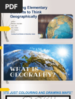 Teaching Elementary Students To Think Geographically