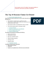 The Top 10 Reasons Claims Get Denied: Compare Programs