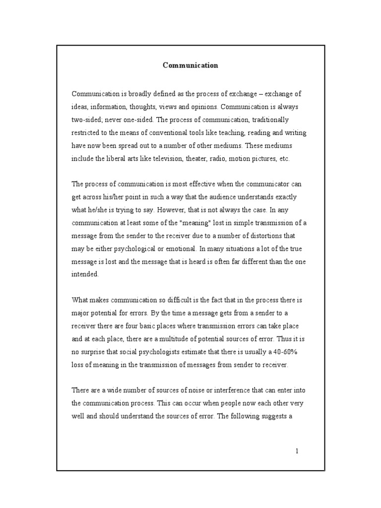 Communication Through Movies Nonverbal Communication Communication