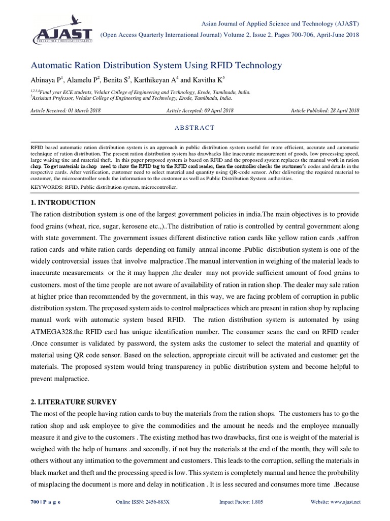 Ration Dispensing Reference | PDF | Radio Frequency Identification | Qr ...