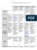 Weekly Learning Plan April 20-24 2020 Earth Day Theme 4 2