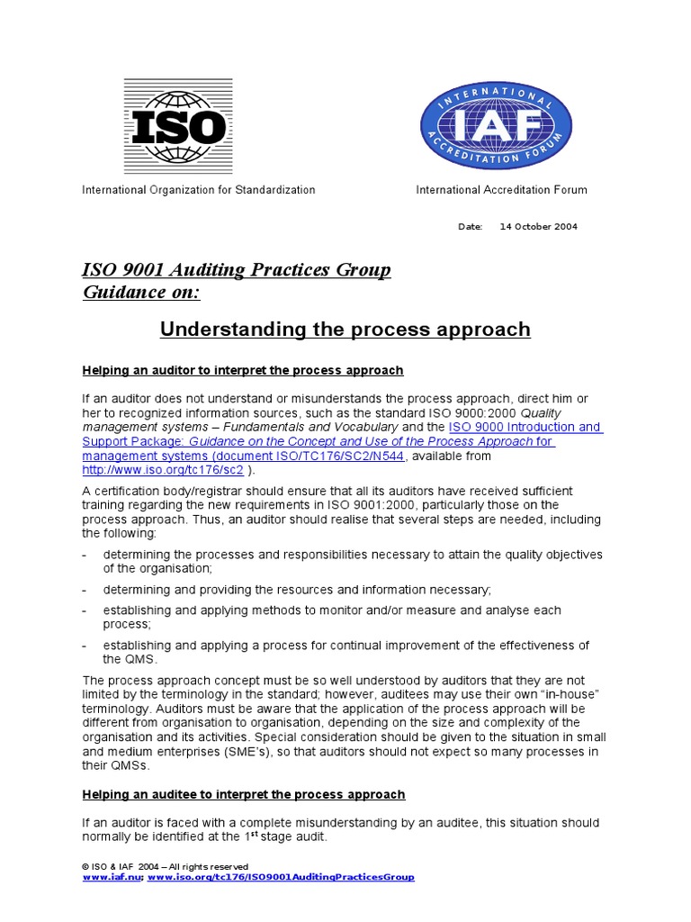 APG UnderstandProcessApproach | PDF | Iso 9000 | International ...