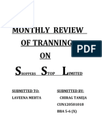 Monthly review of training at Shoppers Stop Limited