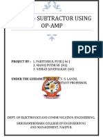 Adder Subtractor Using Opamp 741