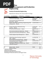 M.Sc. Production Engineering