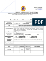 Oriental Group of Institutes, Bhopal: Proposal Letter For Music & Dance Evening Aka Fiestax Evening