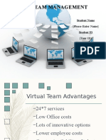 Virtual Team Management: Student Name (Please Enter Name) Student ID (Your ID)