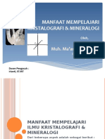 Manfaat mempelajari kristalografi dan mineralogi