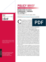Iddri Savoirs Traditionnels Et Biodiversité PDF