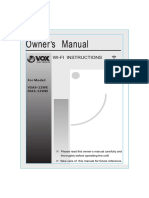 Owner S Manual: Wi-Fi Instructions