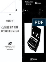 B&K 467 CRT Restorer Analyzer PDF