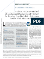 Lam 2018 Effectiveness of The McKenzie Method of Mechanical Diagnosis and Therapy For Treating Low Back Pain Litera