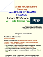 Islamic Modes For Agricultural Financing: Principles of Islamic Finance