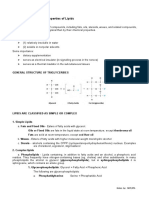 Physical and Chemical Properties of Lipids: Notes By: NHF, RPH
