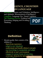 Intelligence, Cognition and Language