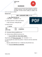 Inversion: Adv + Auxiliary Verb + S + V