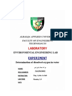 Environmental Engineering Lab: Eng. Aysha As-Hab Monday 2-5
