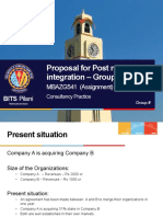 Proposal For Post Merger Integration - Group 6: MBAZG541 (Assignment)