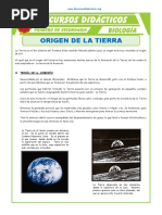 El Origen de La Tierra para Primero de Secundaria