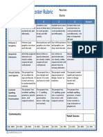 Rubric For Presentations and Posters PDF