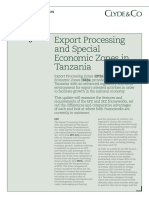 Export Processing and Special Economic Zones in Tanzania: Briefing